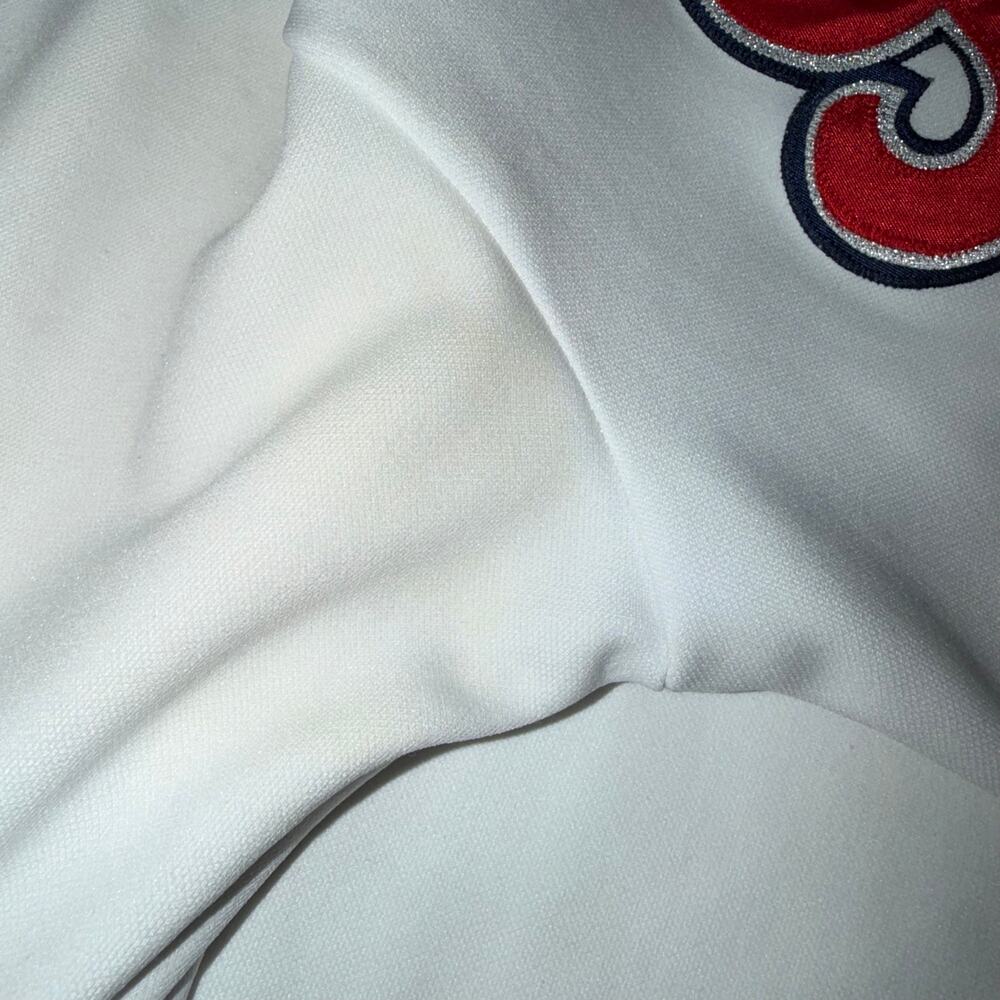Cleveland Indians Belliard #20 Majestic Jersey Mens M White Home MLB - Picture 9 of 10